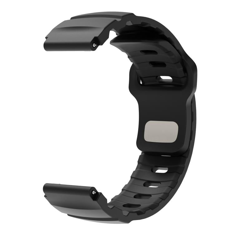 22mm Solid Color Reverse Buckle Fluororubber Watch Band