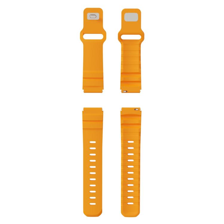 22mm Solid Color Reverse Buckle Fluororubber Watch Band
