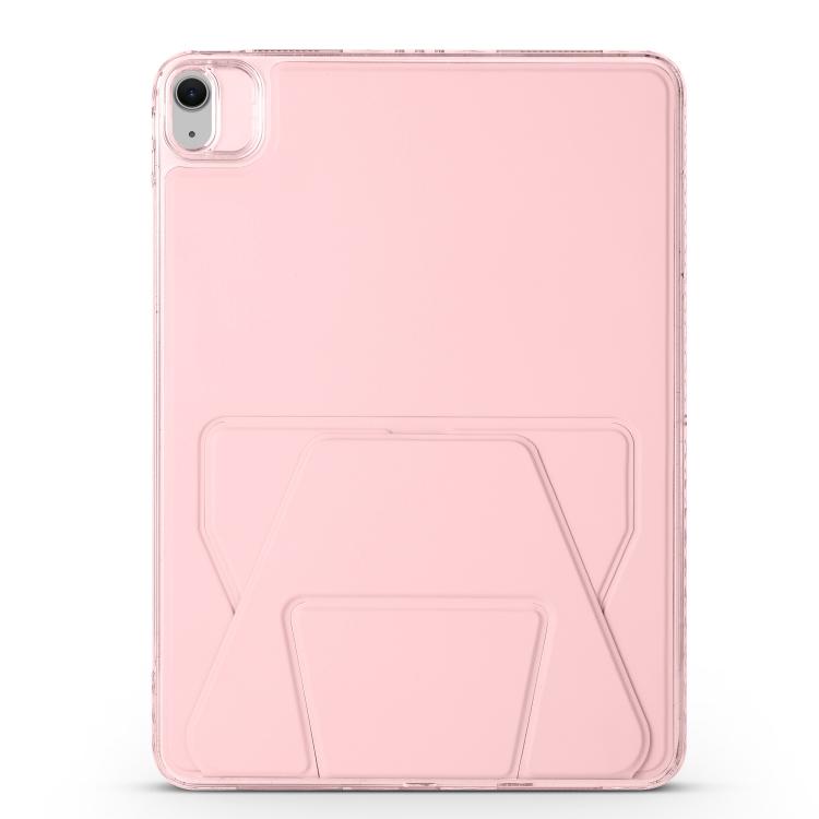 For iPad 2025 / 2022 Folding Magnetic Holder Acrylic Leather Back Tablet Case
