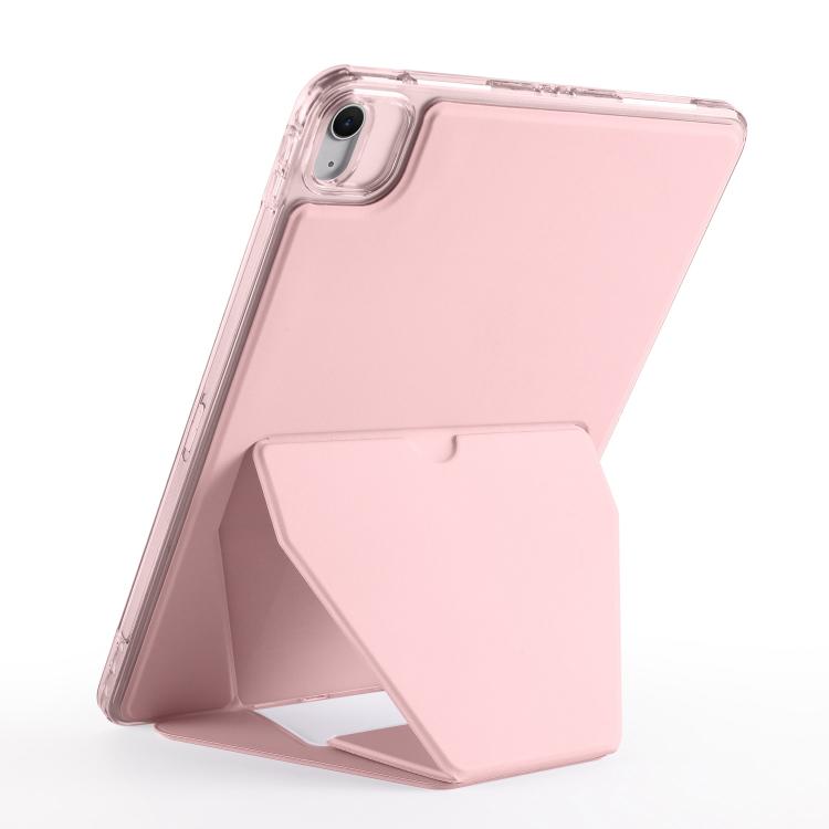 For iPad 2025 / 2022 Folding Magnetic Holder Acrylic Leather Back Tablet Case