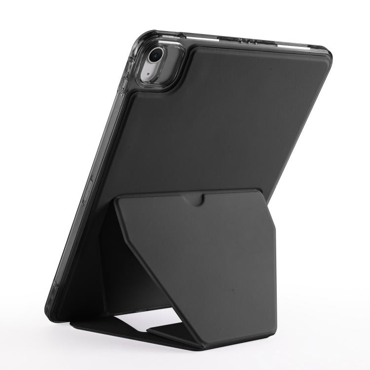 For iPad 2025 / 2022 Folding Magnetic Holder Acrylic Leather Back Tablet Case