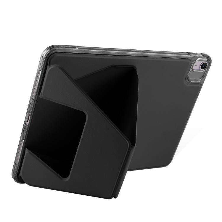 For iPad 2025 / 2022 Folding Magnetic Holder Acrylic Leather Back Tablet Case
