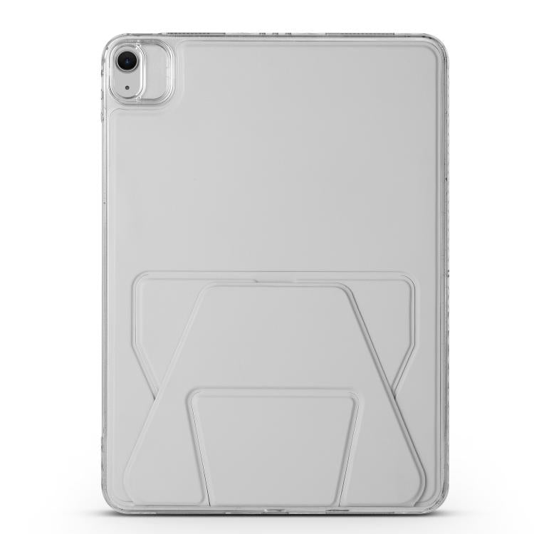 For iPad 2025 / 2022 Folding Magnetic Holder Acrylic Leather Back Tablet Case