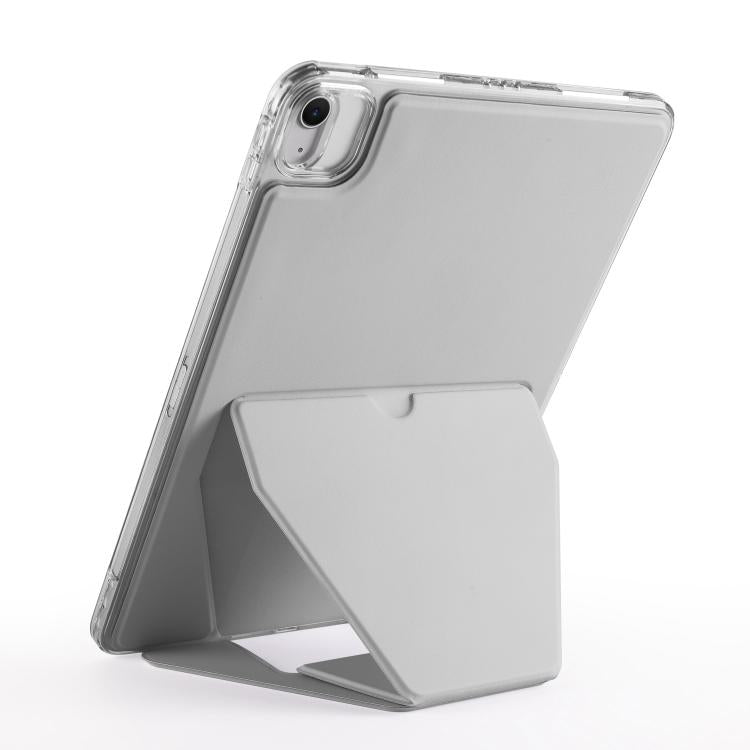 For iPad 2025 / 2022 Folding Magnetic Holder Acrylic Leather Back Tablet Case