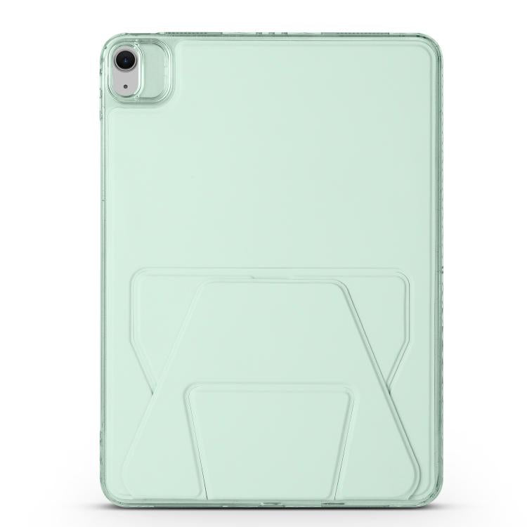 For iPad 2025 / 2022 Folding Magnetic Holder Acrylic Leather Back Tablet Case