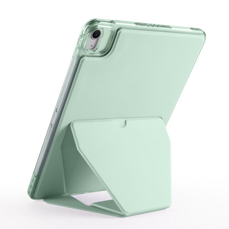 For iPad 2025 / 2022 Folding Magnetic Holder Acrylic Leather Back Tablet Case