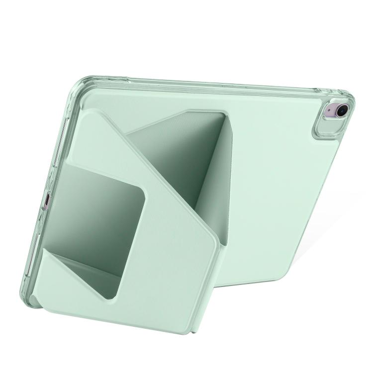 For iPad 2025 / 2022 Folding Magnetic Holder Acrylic Leather Back Tablet Case