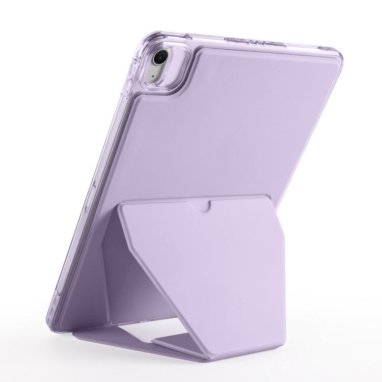 For iPad 2025 / 2022 Folding Magnetic Holder Acrylic Leather Back Tablet Case
