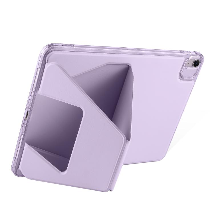 For iPad 2025 / 2022 Folding Magnetic Holder Acrylic Leather Back Tablet Case