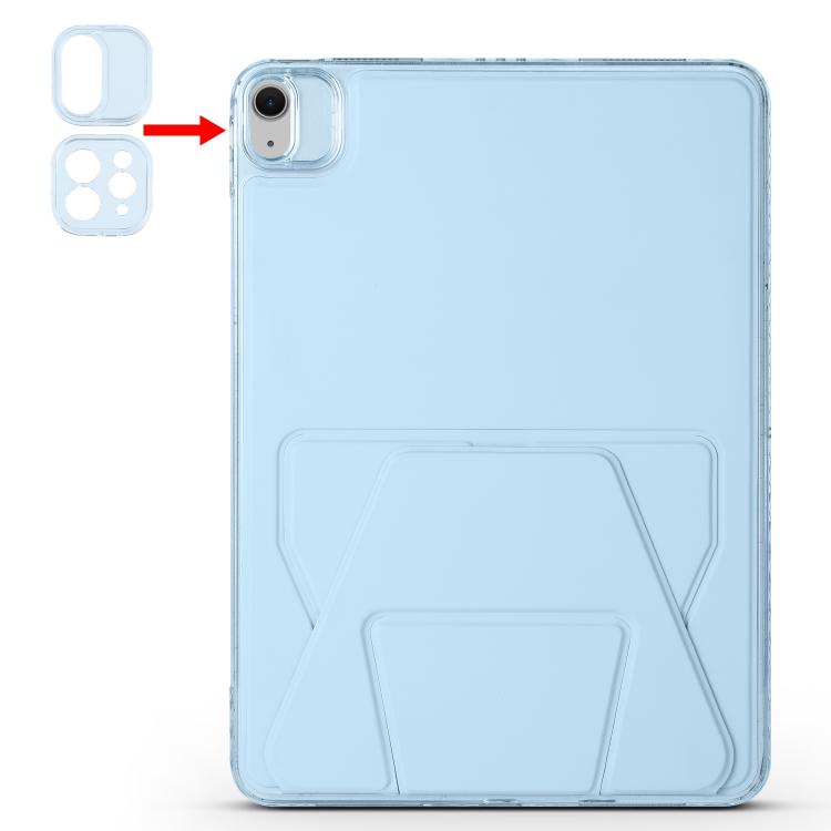 For iPad Air 11 2026 / 2025 / 2024 Folding Magnetic Holder Acrylic Leather Back Tablet Case