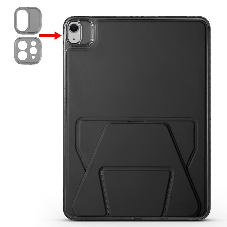 For iPad Air 11 2026 / 2025 / 2024 Folding Magnetic Holder Acrylic Leather Back Tablet Case