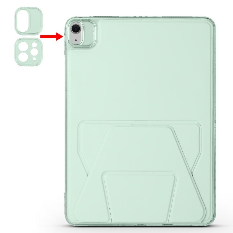 For iPad Air 11 2026 / 2025 / 2024 Folding Magnetic Holder Acrylic Leather Back Tablet Case