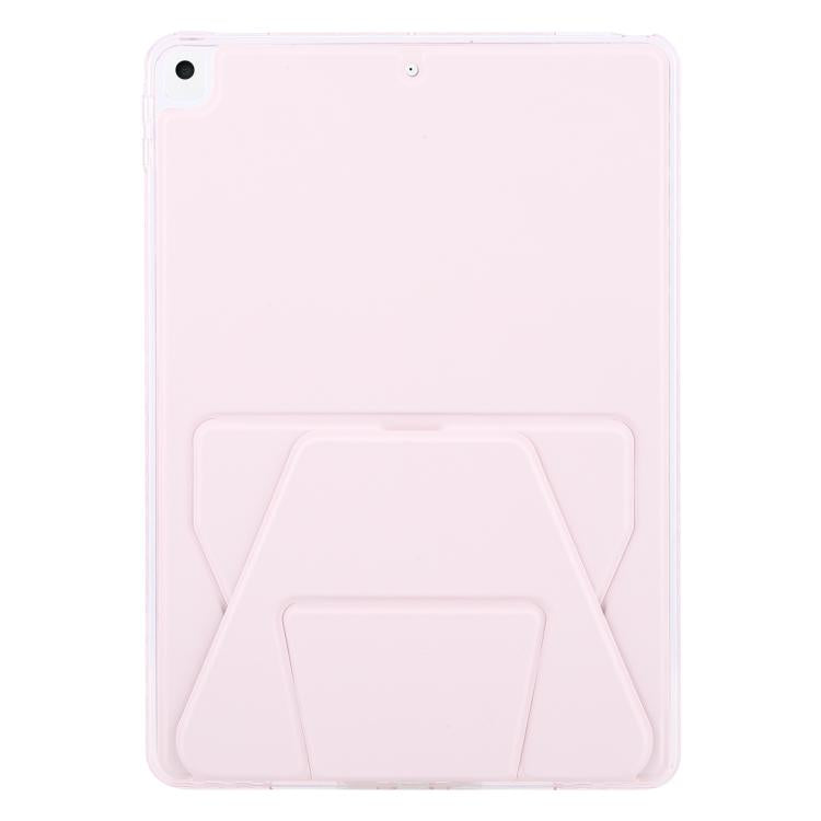 For iPad 10.2 2021 / 2020 / 10.5 Folding Magnetic Holder Acrylic Leather Back Tablet Case
