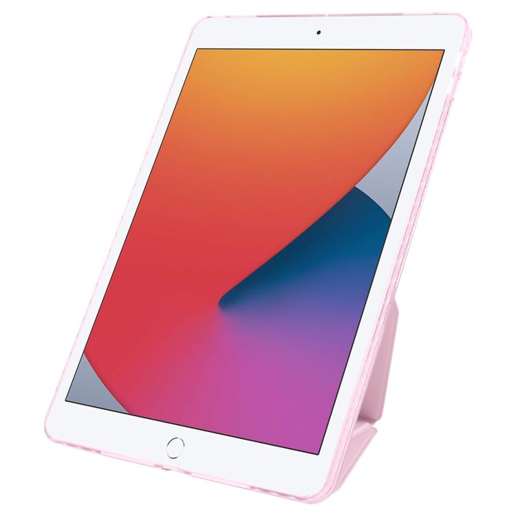 For iPad 10.2 2021 / 2020 / 10.5 Folding Magnetic Holder Acrylic Leather Back Tablet Case