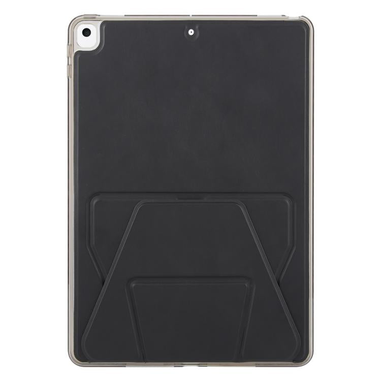 For iPad 10.2 2021 / 2020 / 10.5 Folding Magnetic Holder Acrylic Leather Back Tablet Case