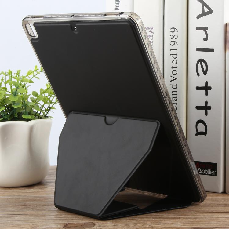 For iPad 10.2 2021 / 2020 / 10.5 Folding Magnetic Holder Acrylic Leather Back Tablet Case