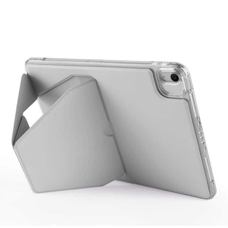 For iPad 10.2 2021 / 2020 / 10.5 Folding Magnetic Holder Acrylic Leather Back Tablet Case