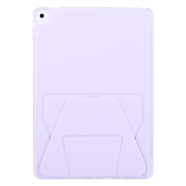 For iPad 10.2 2021 / 2020 / 10.5 Folding Magnetic Holder Acrylic Leather Back Tablet Case