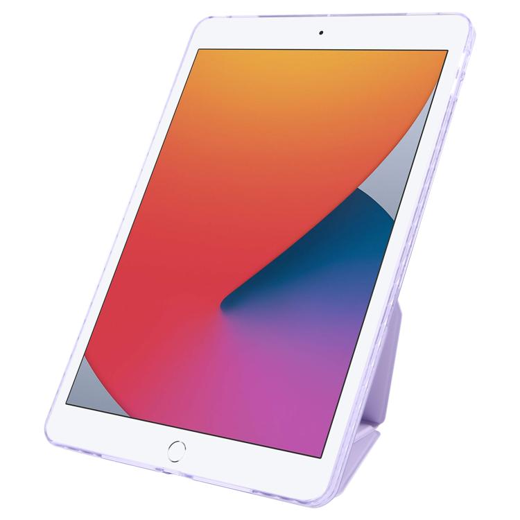 For iPad 10.2 2021 / 2020 / 10.5 Folding Magnetic Holder Acrylic Leather Back Tablet Case