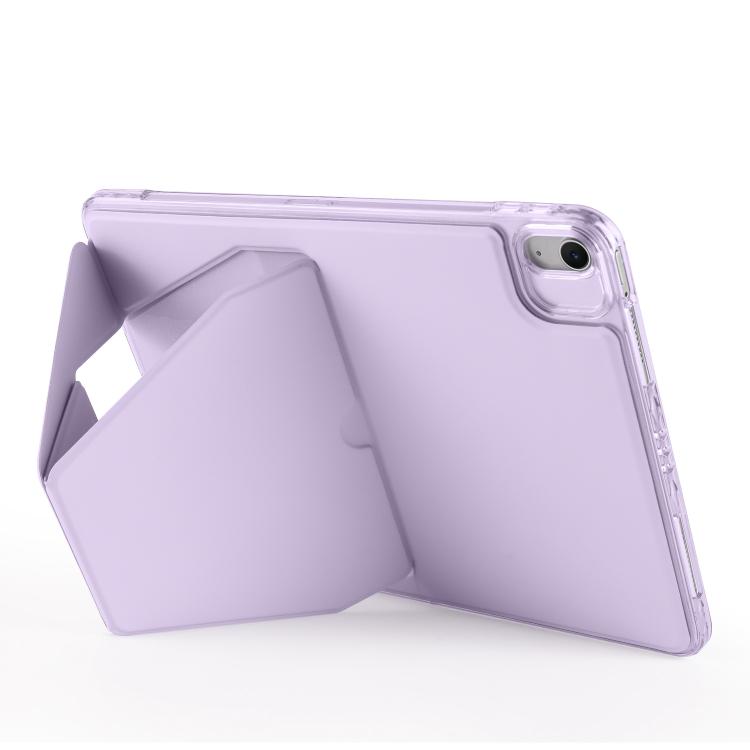 For iPad 10.2 2021 / 2020 / 10.5 Folding Magnetic Holder Acrylic Leather Back Tablet Case