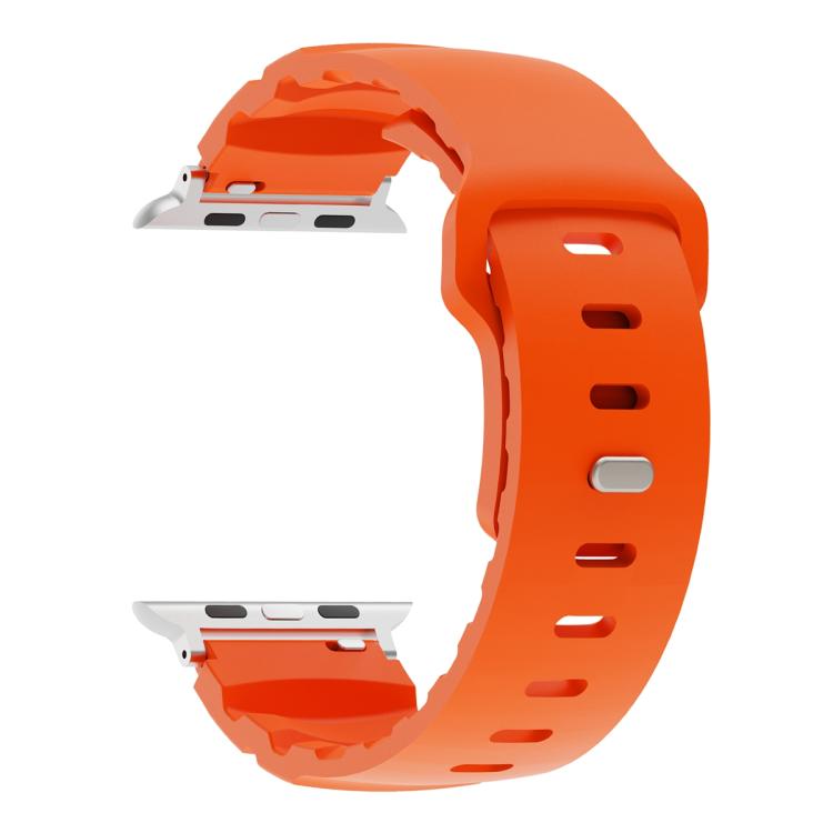 For Apple Watch 42mm / 41mm / 40mm / 38mm Solid Color Reverse Buckle Fluororubber Watch Band