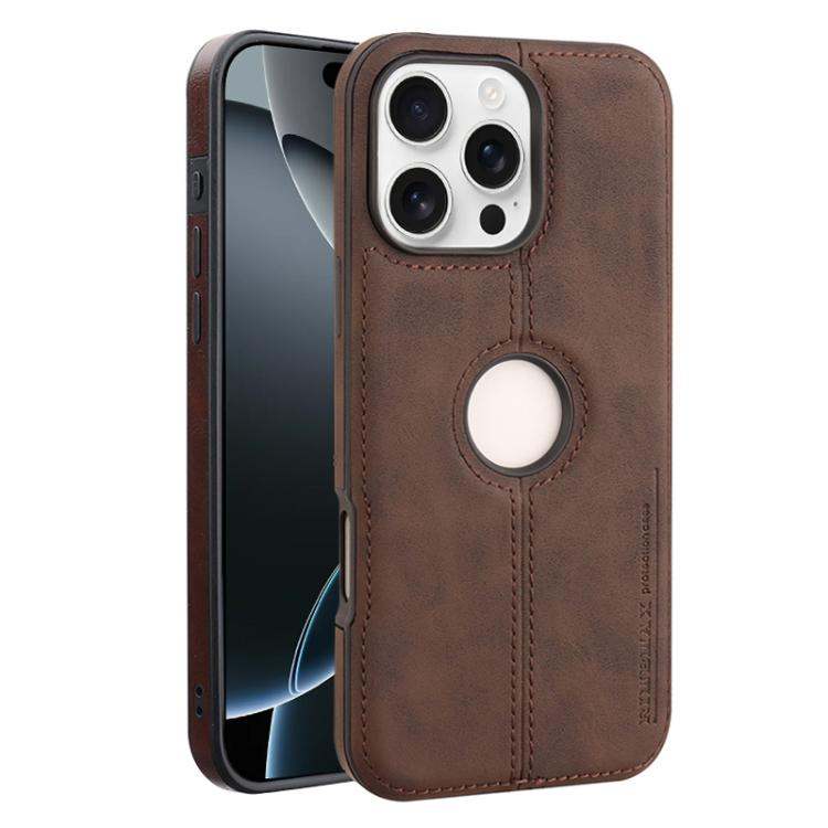 For iPhone 16 Pro Max Crazy Horse Leather Back Cover Phone Case