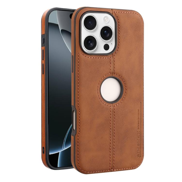 For iPhone 16 Pro Max Crazy Horse Leather Back Cover Phone Case