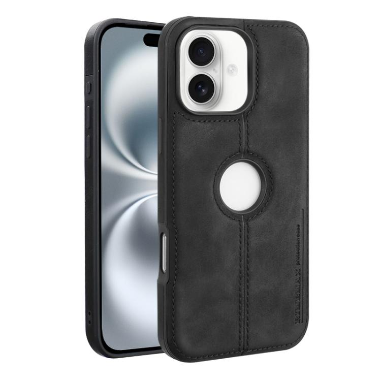 For iPhone 16 Plus Crazy Horse Leather Back Cover Phone Case