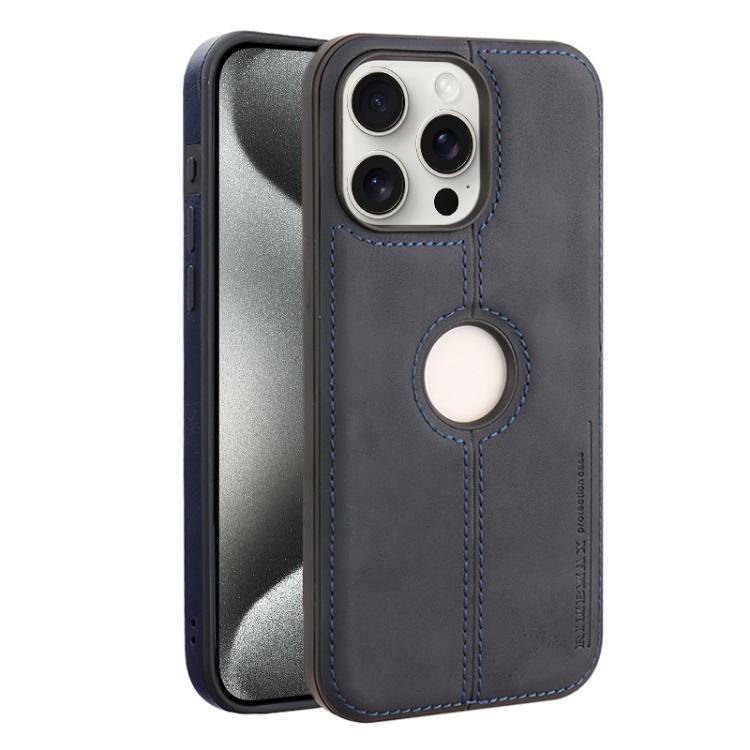 For iPhone 15 Pro Max Crazy Horse Leather Back Cover Phone Case