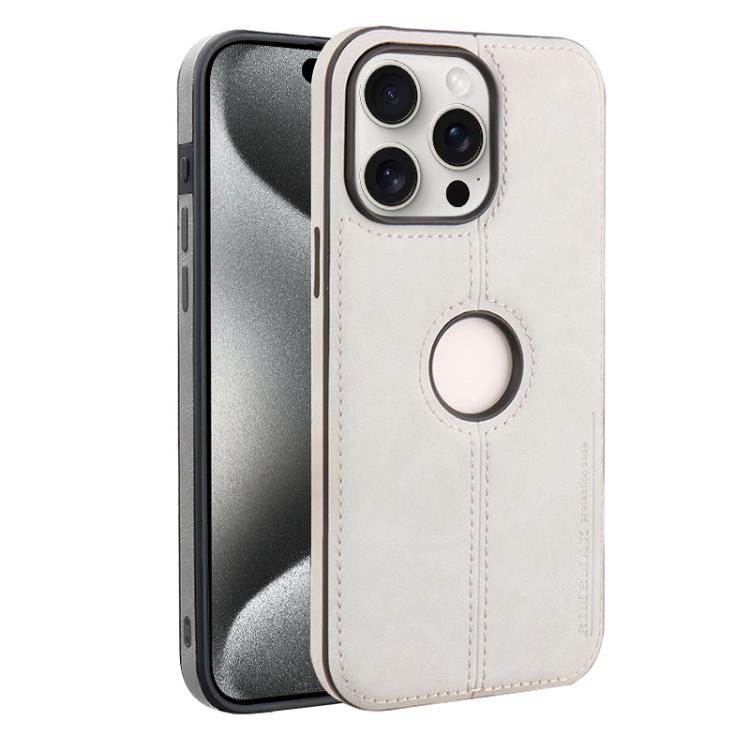 For iPhone 15 Pro Max Crazy Horse Leather Back Cover Phone Case