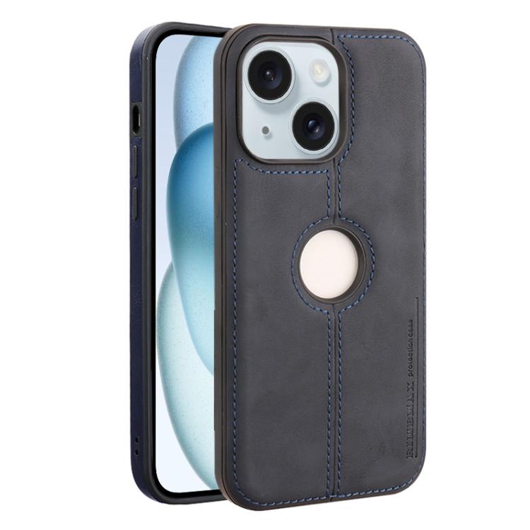 For iPhone 15 Crazy Horse Leather Back Cover Phone Case