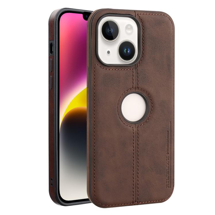 For iPhone 14 Plus Crazy Horse Leather Back Cover Phone Case