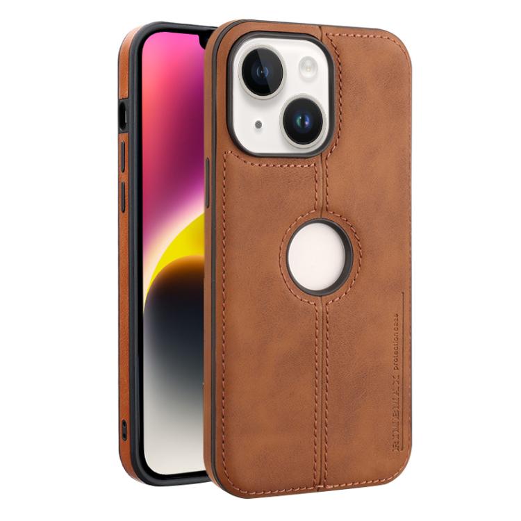 For iPhone 14 Plus Crazy Horse Leather Back Cover Phone Case
