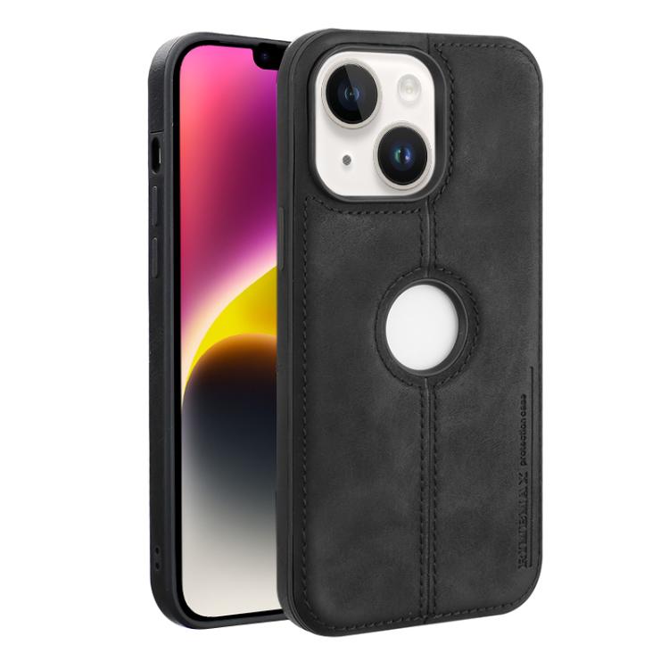 For iPhone 14 Plus Crazy Horse Leather Back Cover Phone Case