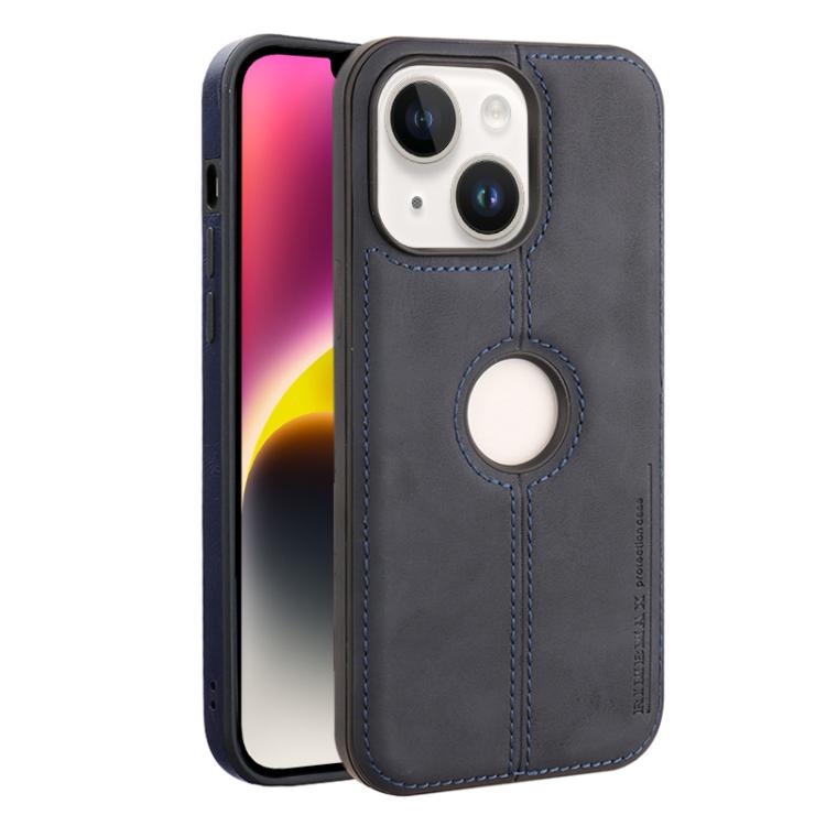 For iPhone 14 Crazy Horse Leather Back Cover Phone Case