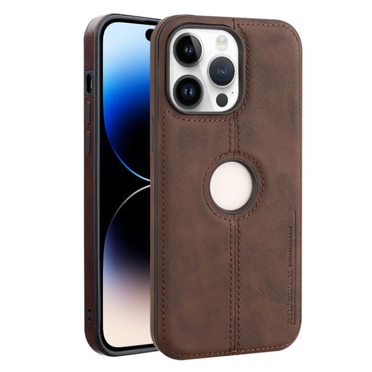 For iPhone 14 Pro Crazy Horse Leather Back Cover Phone Case