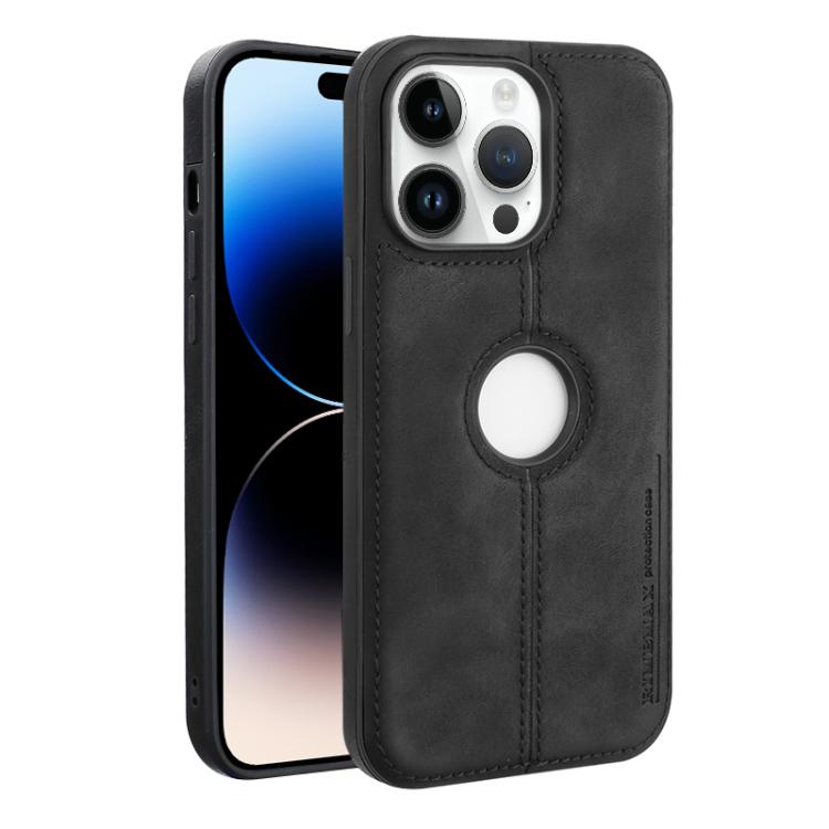 For iPhone 14 Pro Crazy Horse Leather Back Cover Phone Case
