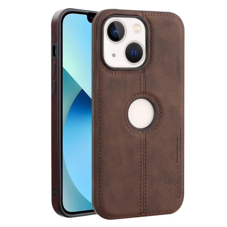 For iPhone 13 Crazy Horse Leather Back Cover Phone Case