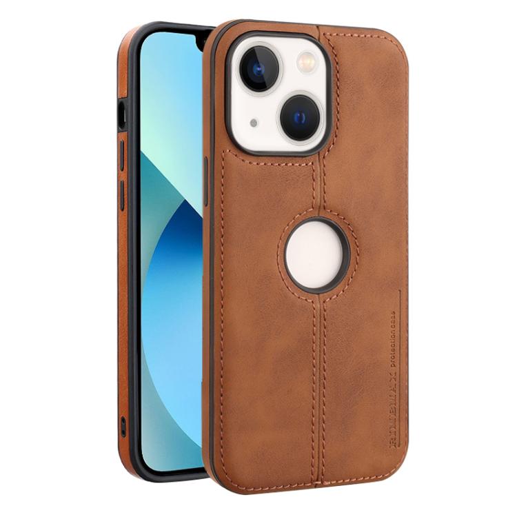 For iPhone 13 Crazy Horse Leather Back Cover Phone Case