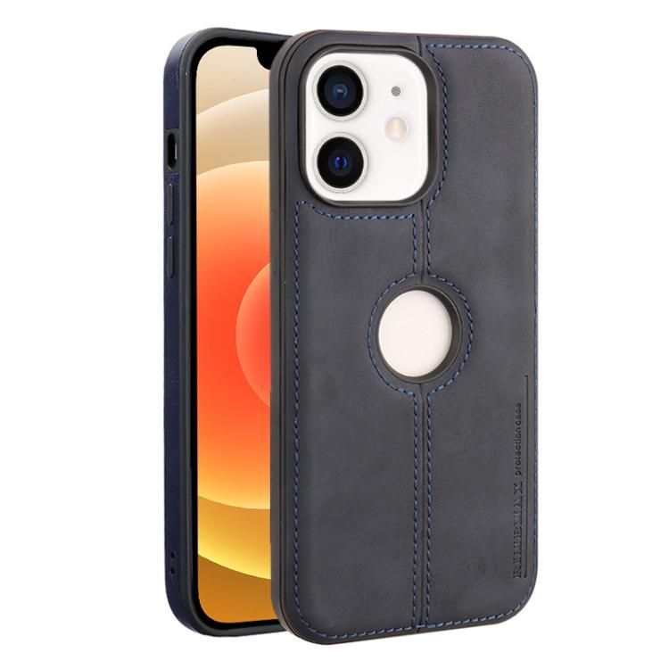 For iPhone 12 Crazy Horse Leather Back Cover Phone Case