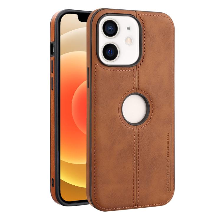 For iPhone 12 Crazy Horse Leather Back Cover Phone Case