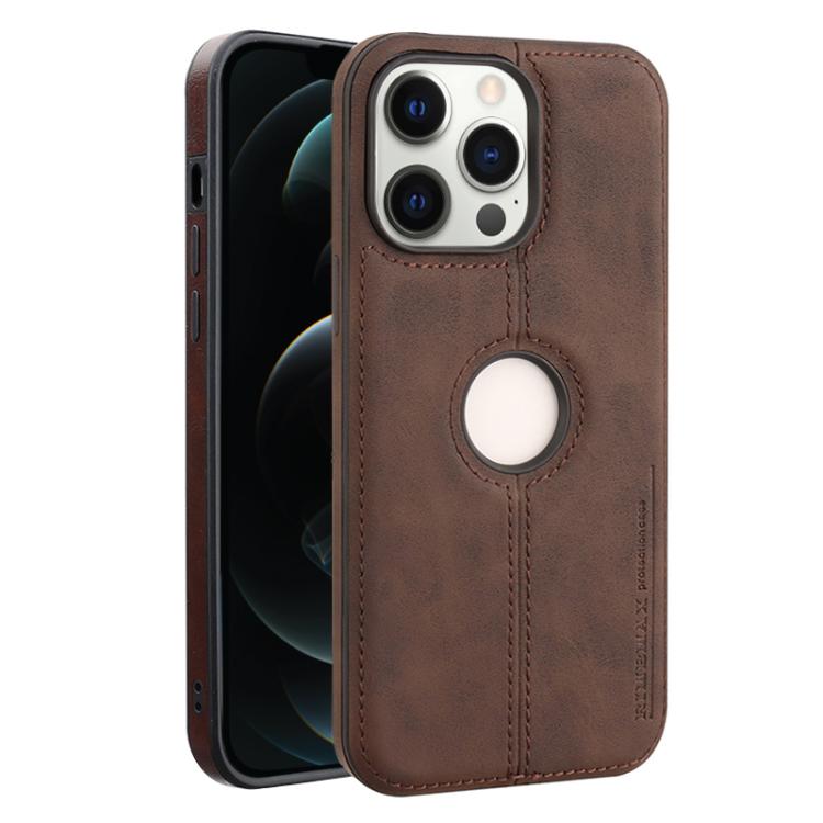 For iPhone 12 Pro Crazy Horse Leather Back Cover Phone Case