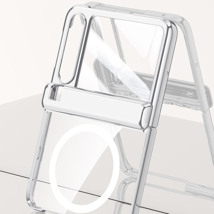 For Huawei Pura X Integrated Transparent Electroplating Axis Hinge MagSafe Phone Case