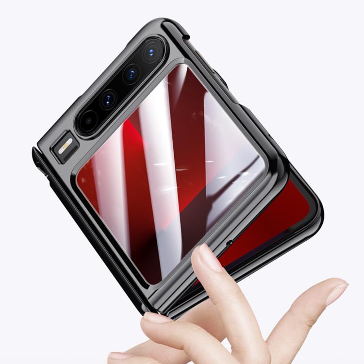 For Huawei Pura X Integrated Transparent Electroplating Axis Hinge MagSafe Phone Case