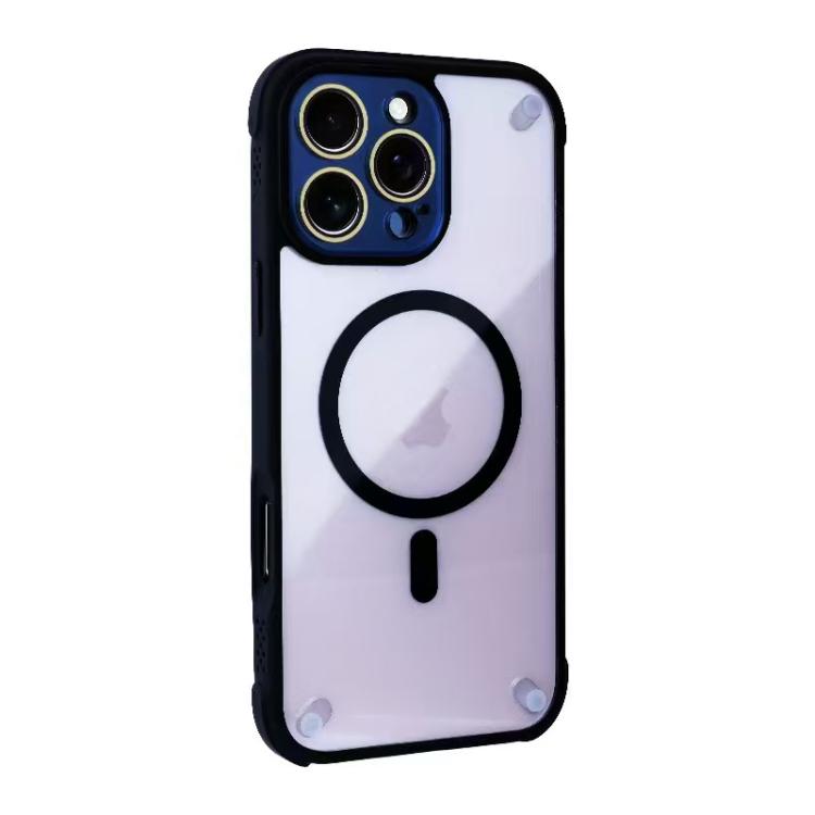 For iPhone 12 Pro Max Shockproof MagSafe Magnetic TPU Hybrid Acrylic Phone Case