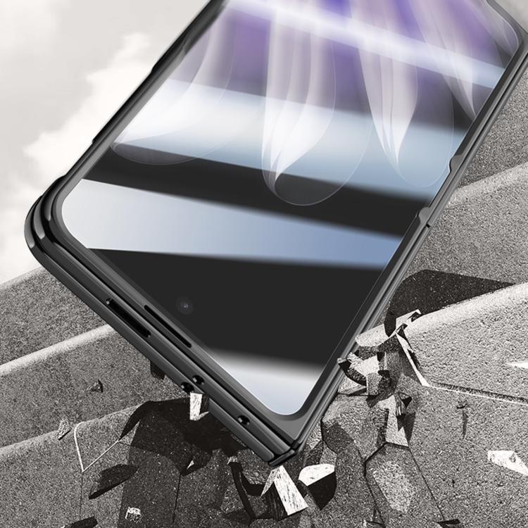 For OPPO Find N5 Integrated Privacy Transparent Electroplating Axis Hinge Fold Holder Phone Case