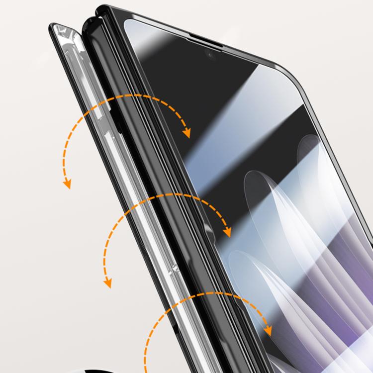 For OPPO Find N5 Integrated Privacy Transparent Electroplating Axis Hinge Fold Holder Phone Case
