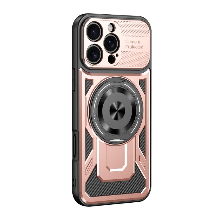 For iPhone 17e / 16e Armor Rotating Holder MagSafe Phone Case