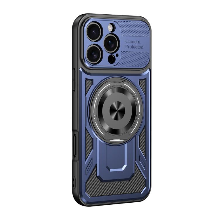 For iPhone 17e / 16e Armor Rotating Holder MagSafe Phone Case
