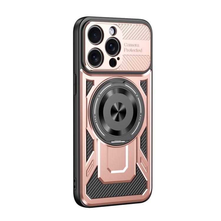 For iPhone 15 Armor Rotating Holder MagSafe Phone Case